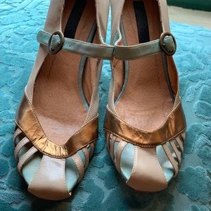 ASOS Leather Peep-toe Mary-Jane Heels